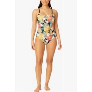 Hurley Women's One Piece Swim Suit Floral Tropical Beach Size Large